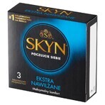 Unimil Skyn Extra Moist, preservativos sin látex, 3 unidades