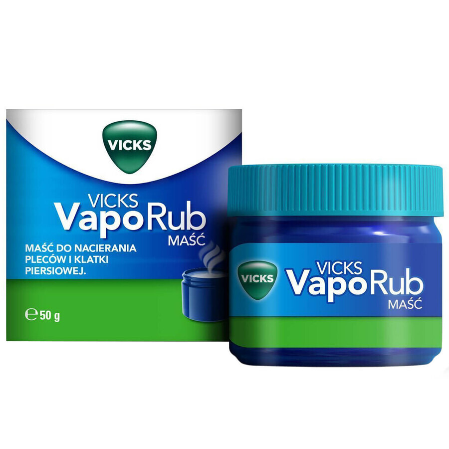 Vicks VapoRub, pomada para niños a partir de 5 años y adultos, 50g