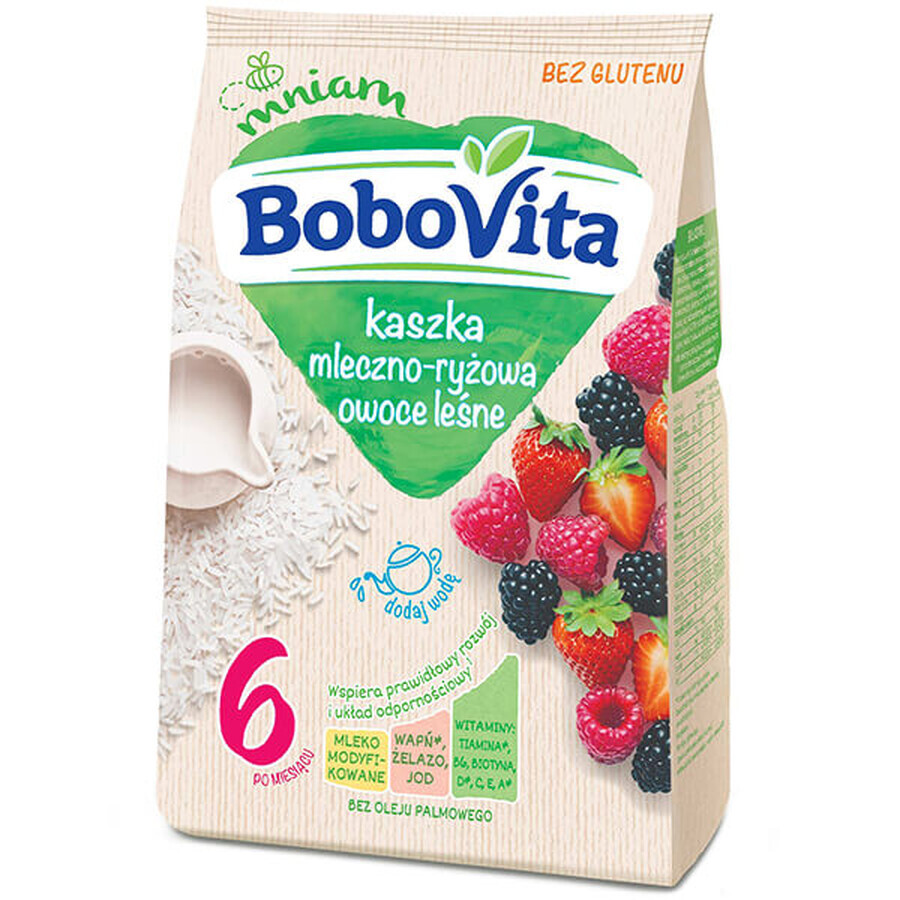 BoboVita Melk-rijstpap, bosvruchten, glutenvrij, na 6 maanden, 230 g