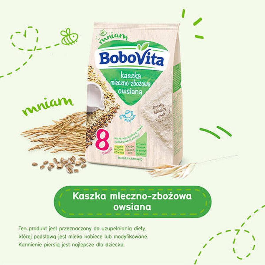 BoboVita Gachas de leche y cereales, avena, después de 8 meses, 230 g