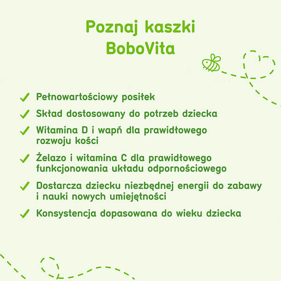 BoboVita Gachas de leche y cereales, avena, después de 8 meses, 230 g