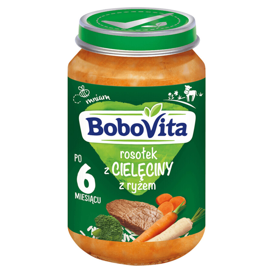 BoboVita Zupa bouillon de veau délicat avec du riz, après 6 mois, 190 g