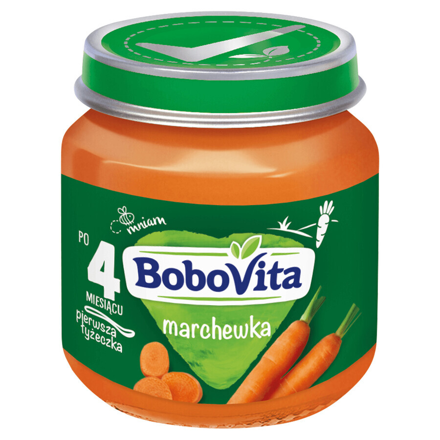 BoboVita Lunch, zanahoria, después de 4 meses, 125 g