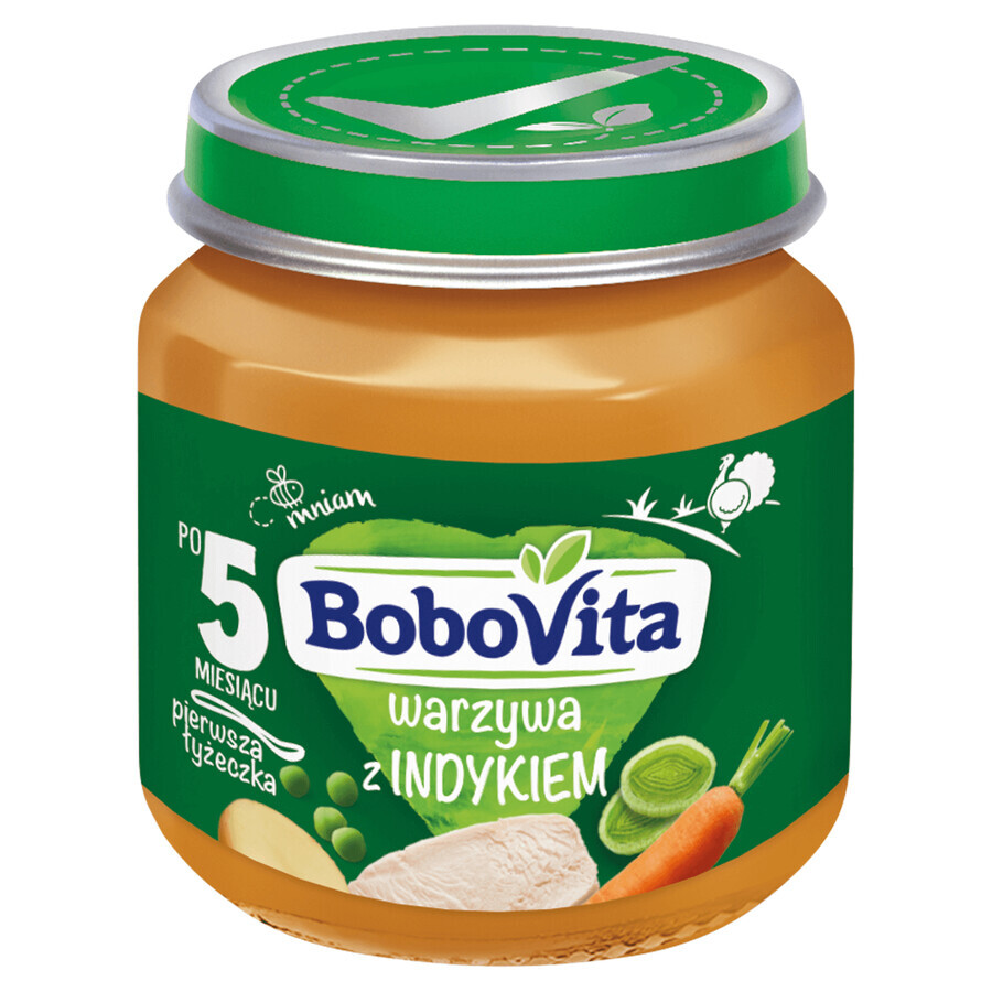 BoboVita Lunch, verduras con pavo, después de 5 meses, 125 g