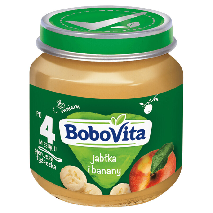 Postre BoboVita, manzana y plátano, después de 4 meses, 125 g