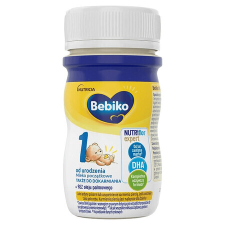 Bebiko 1 Nutriflor Expert, trinkfertige Säuglingsmilch, ab Geburt, 90 ml