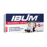 Ibum para niños 125 mg, supositorios a partir de 2 años, 10 unidades