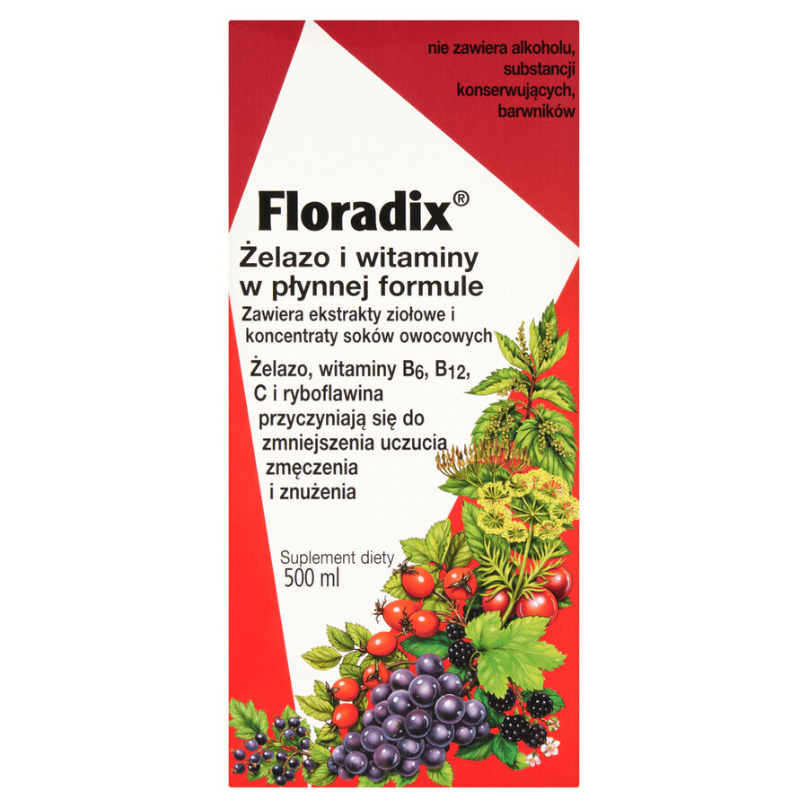 Floradix Hierro y Vitaminas, 500 ml