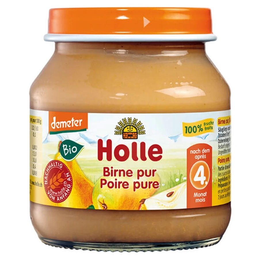 Holle, BIO desert de pere tart, după 4 luni, 125 g
