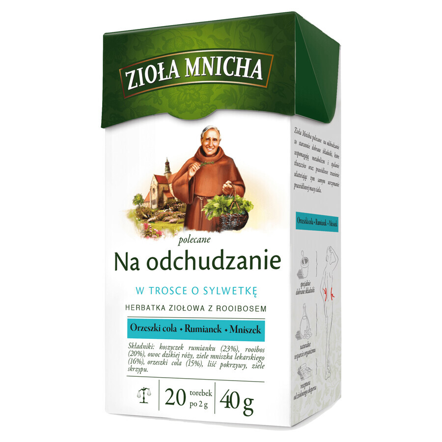 Herbapol Zioła Mnicha Na Odchudzanie, tisane aux roobios, 2 g x 20 sachets