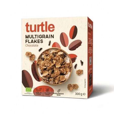 Scaglie eco multicereali con cioccolato fondente, senza glutine, 300g, Tartaruga