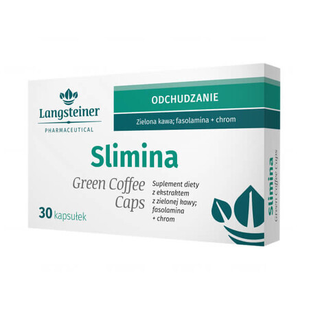 Langsteiner Slimina Green Coffee Caps, café verde, 30 cápsulas