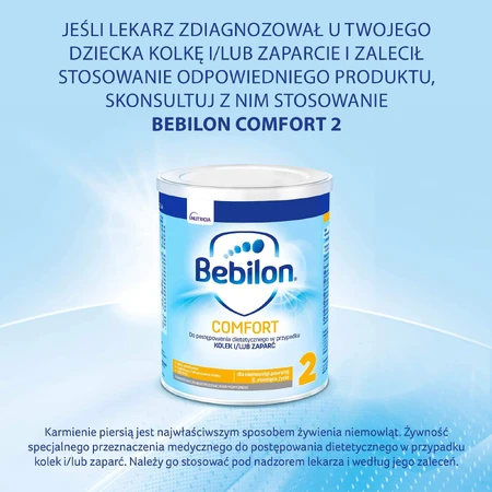 Bebilon Comfort 2, pentru sugari în caz de colici și constipație, peste 6 luni, 400 g