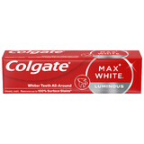 Colgate Max White Luminous, pasta dentífrica con flúor, menta chispeante, 75 ml