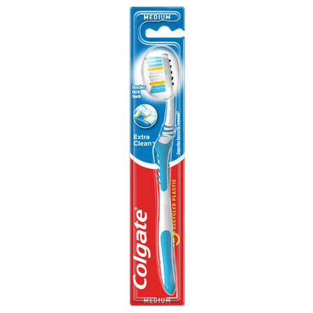 Cepillo de dientes Colgate Extra Clean, mediano, 1 unidad