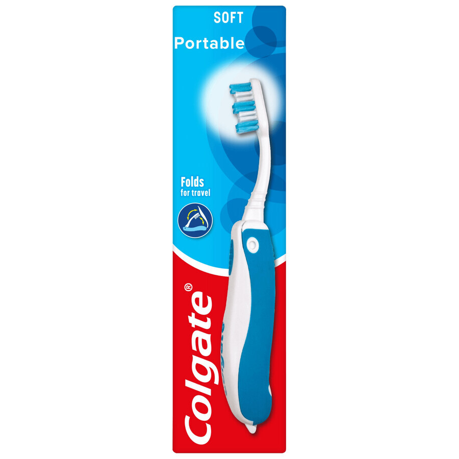 Colgate Portable/Travel, foldable travel toothbrush, soft, 1 pc