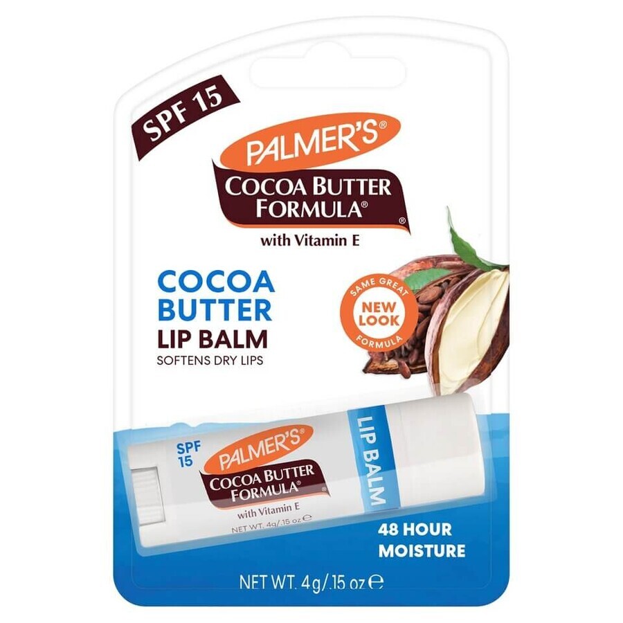 Palmer's Cocoa Butter Formula, bálsamo labial en barra, SPF 15, 4 g