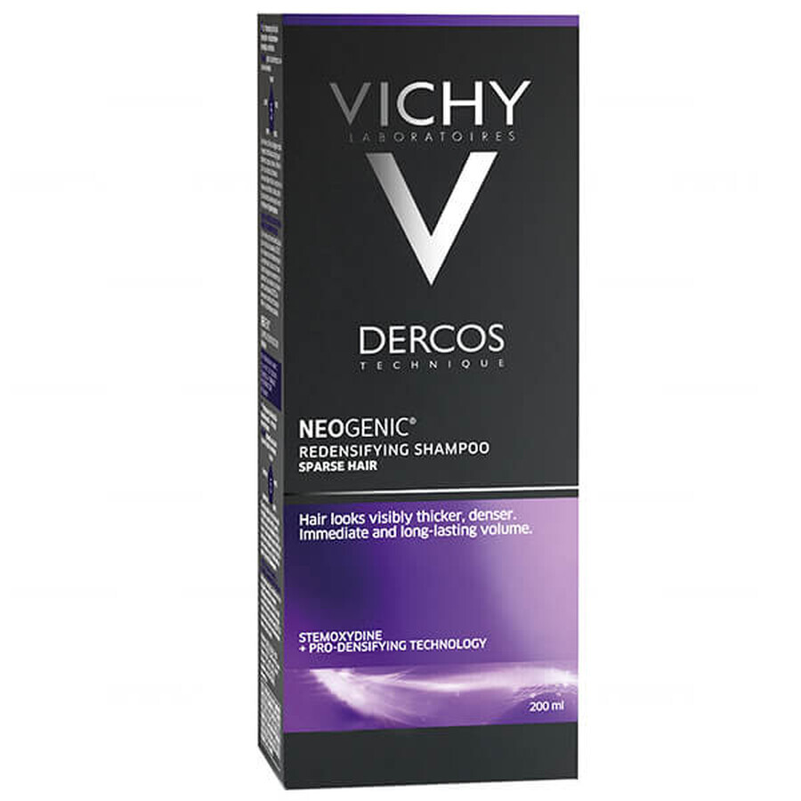 Vichy Dercos Neogenic, champú para restaurar la densidad capilar, 200 ml