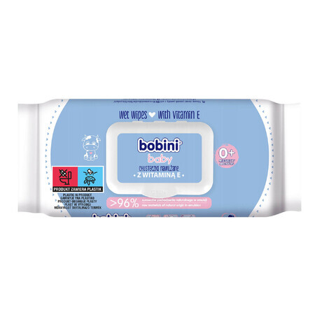 Bobini Baby, toallitas húmedas con vitamina E, 70 piezas