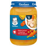 Gerber Obiadek, ramo de verduras con ternera y albóndigas, a partir de 8 meses, 190 g