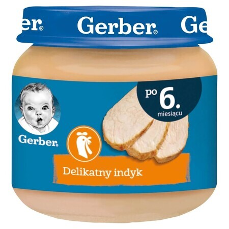 Gerber Lunch, curcan fraged, după 6 luni, 80 g