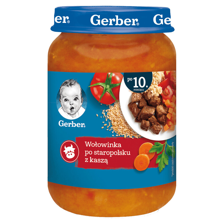 Gerber Dinner, tocană de vită cu terci, după 10 luni, 190 g