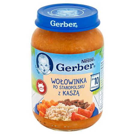 Gerber Dinner, tocană de vită cu terci, după 10 luni, 190 g