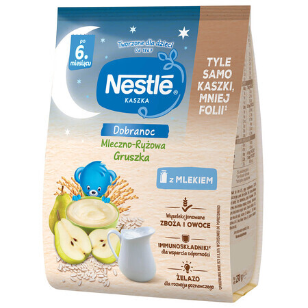 Nestle Good Night terci de lapte și orez, pere, după 6 luni, 230 g