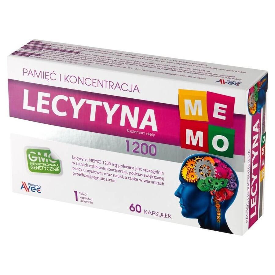 MEMO Lecithin 1200 mg, 60 capsules