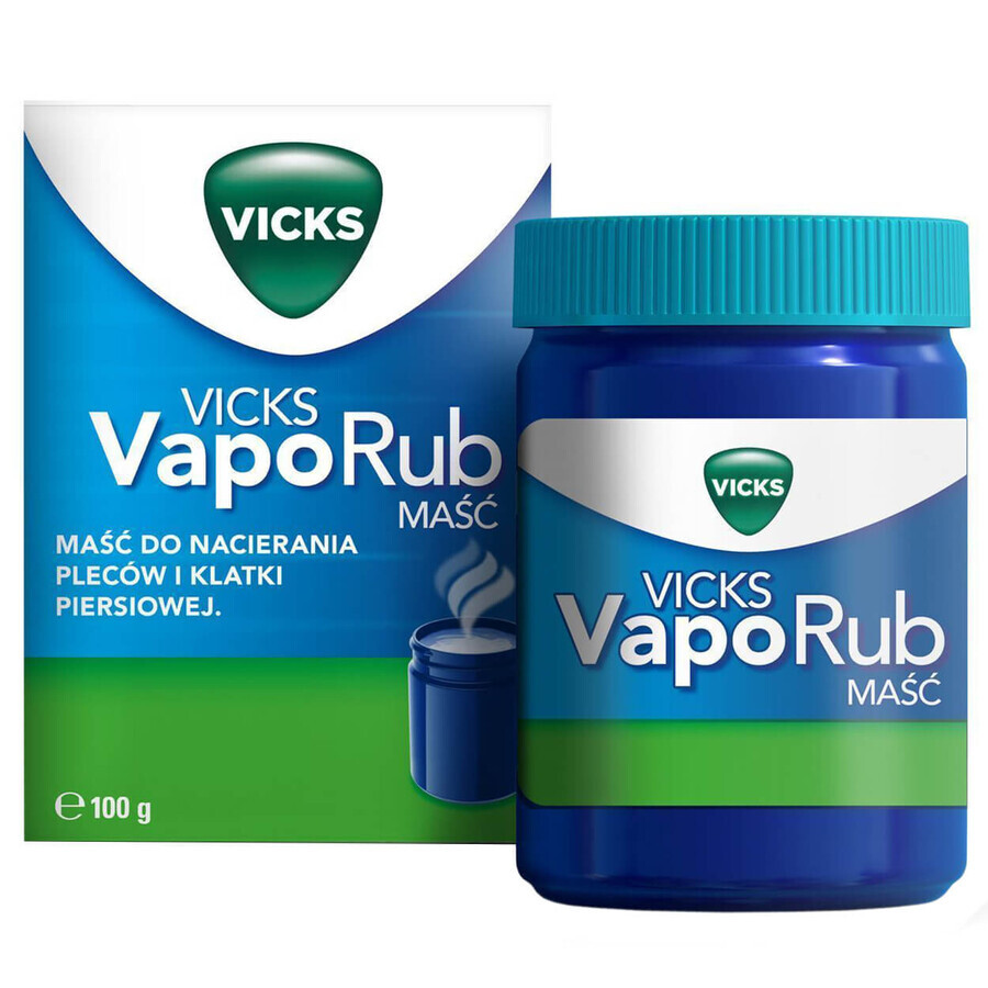 Vicks VapoRub, pomada para niños a partir de 5 años y adultos, 100 g