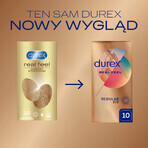 Durex Real Feel, preservativos lisos sin látex, 10 piezas