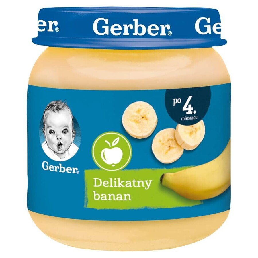 Gerber, Postre, plátano delicado, a partir de los 4 meses de edad, 125 g