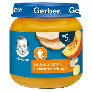 Gerber Obiadek, indyk z dynią i ziemniaczkami, po 5 miesiącu, 125 g