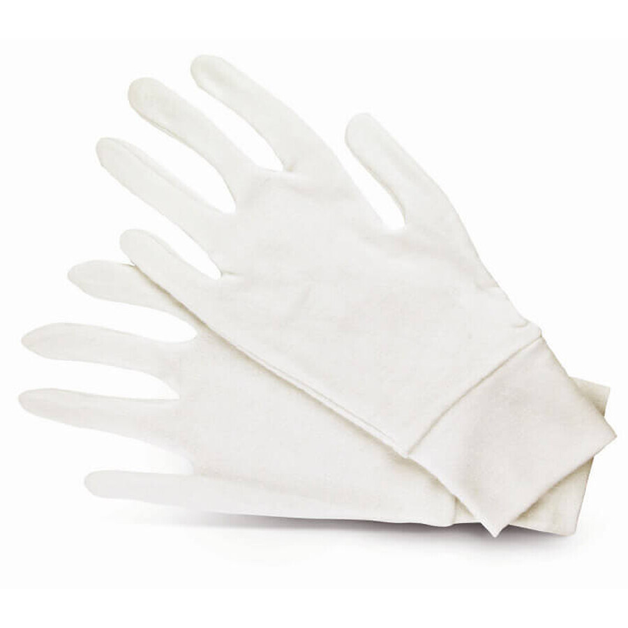 Donegal, guantes de belleza de algodón con ribete, talla universal, 1 par