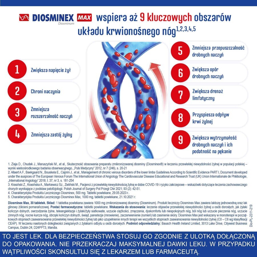 Diosminex Max 1000 mg, 30 filmomhulde tabletten