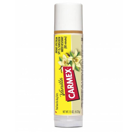 Carmex Vanilla, baume à lèvres, stick, SPF 15, 4.25 g