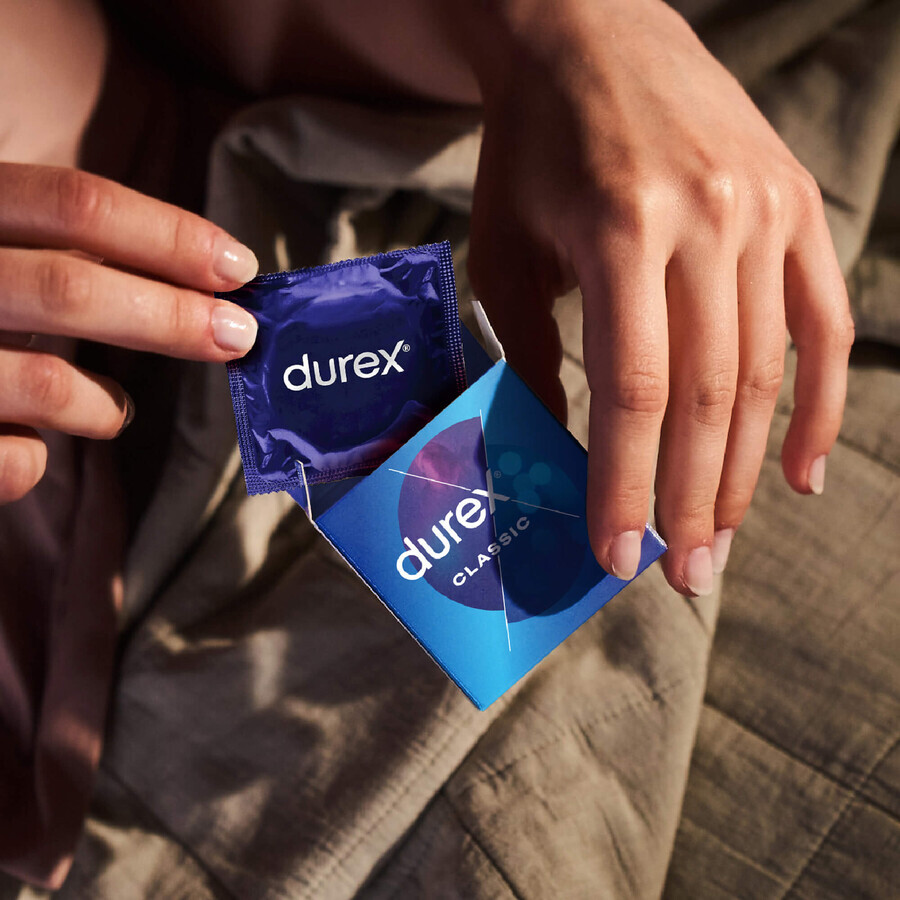 Durex Classic, preservativos clásicos lisos, 3 piezas