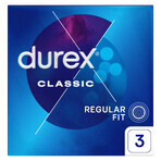 Durex Classic, preservativos clásicos lisos, 3 piezas