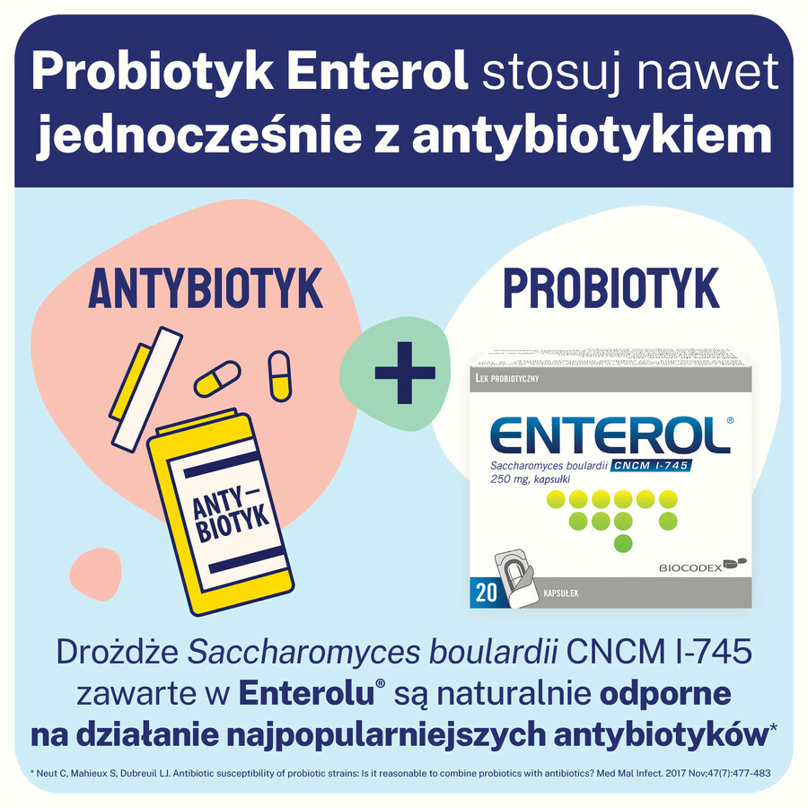 Enterol, 250 mg, 20 cápsulas