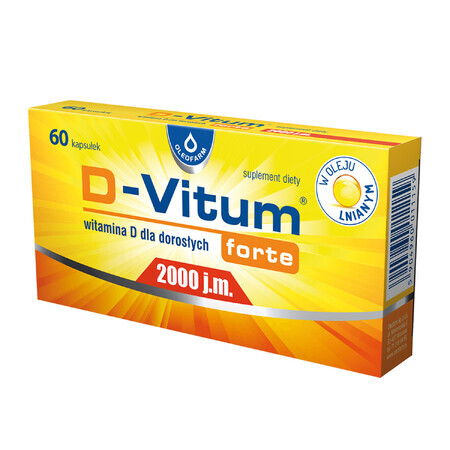 D-Vitum Forte 2000 UI, 60 cápsulas