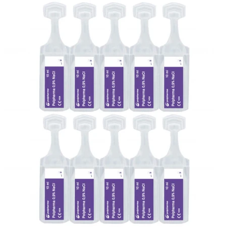 Polpharma 0,9% NaCl, soluție de clorură de sodiu, 10 ml x 100 fiole