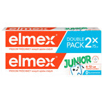 Elmex Junior, pasta de dientes con fluoruro de amina, 6-12 años, 2 x 75 ml (PACK DE DOS)