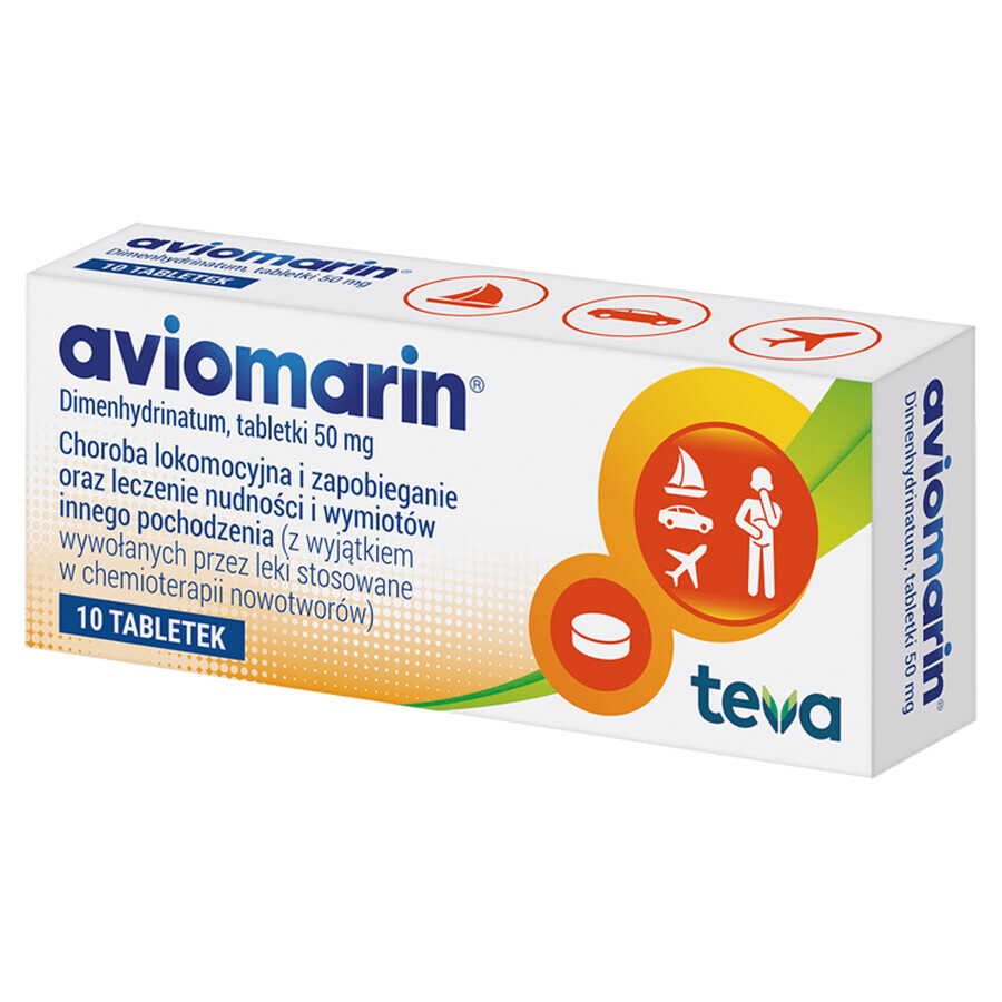 Aviomarin 50 mg, 10 comprimate