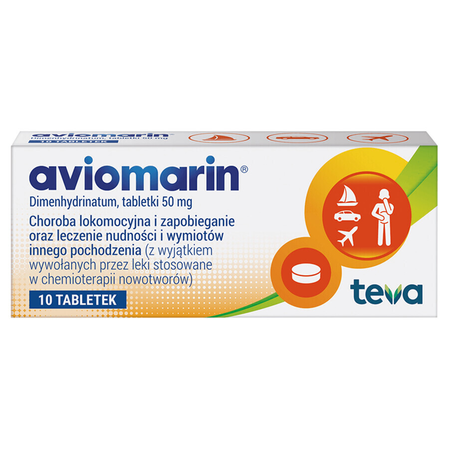 Aviomarin 50 mg, 10 comprimate