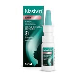 Nasivin Baby 0,1 mg/ml, gocce nasali per bambini a partire da 3 mesi, 5 ml