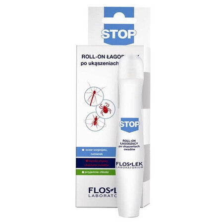 Flos-Lek Stop, roll-on calmante después de picaduras de insectos, 15 ml