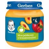 Postre Gerber, salsa de manzana con melocotones, a partir de 4 meses, 125 g