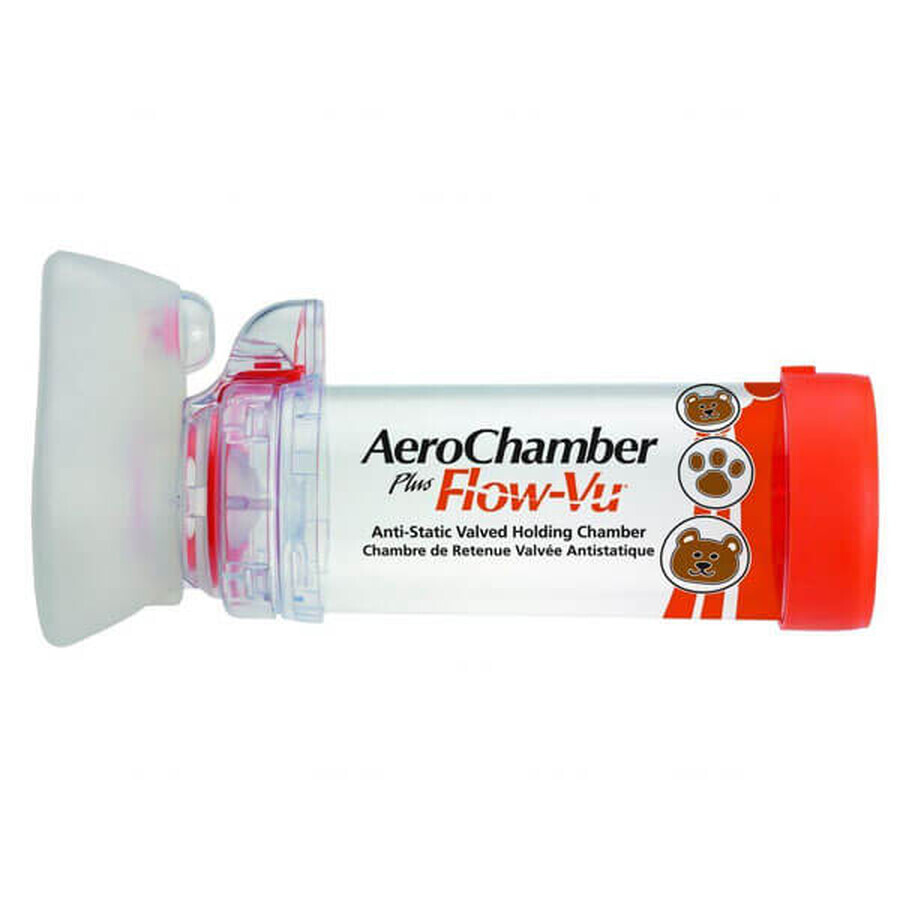 AeroChamber Plus Flow-Vu Inhalation Chamber with Mask for Infants, 0-18 Months, Small, 1 Pc