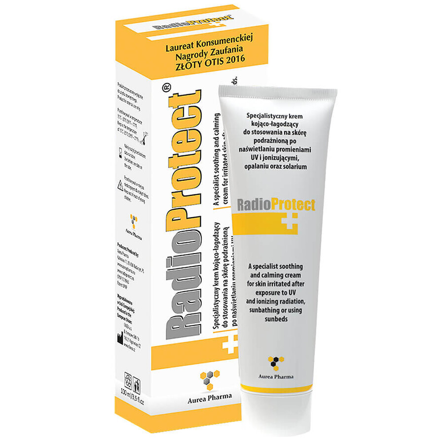 RadioProtect, crème apaisante spéciale pour la peau après la radiothérapie, les bains de soleil et le solarium, 100 ml