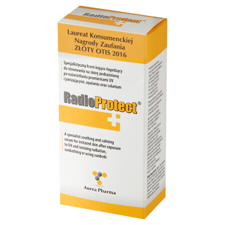 RadioProtect, crema calmante y calmante especialista, para la piel después de radioterapia, baños de sol y solárium, 50 ml